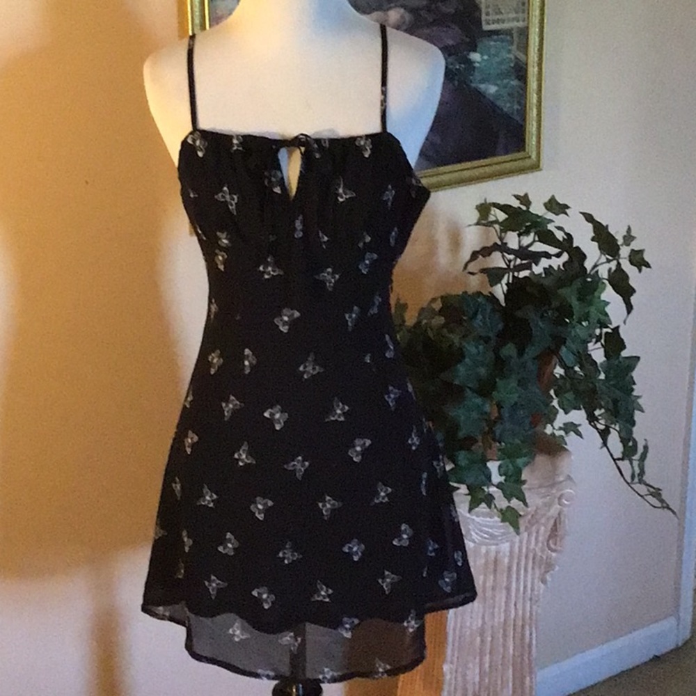Black and white butterfly sundress